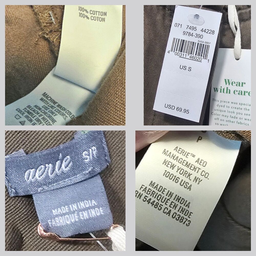 Aerie Softest Utility Tie Waist Button Front Jumpsuit Olive Green Size Small NWT - Picture 11 of 15